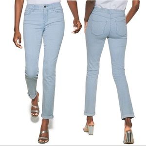 WHBM Striped Slim Ankle Jeans